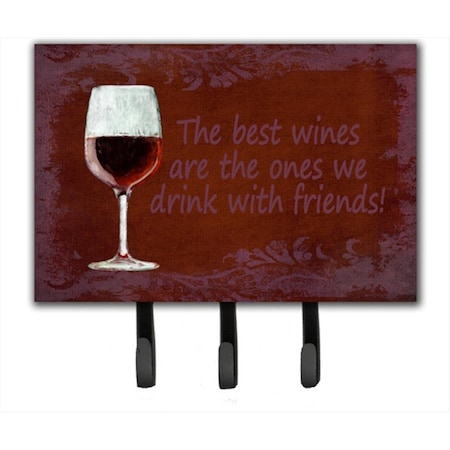 Jensendistributionservices The Best Wines Are The Ones We Drink With Friends Leash Or Key Holder MI1719744